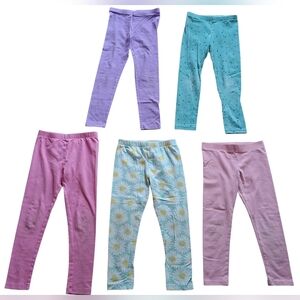 Lot of 5 little girl active pants leggings size Small